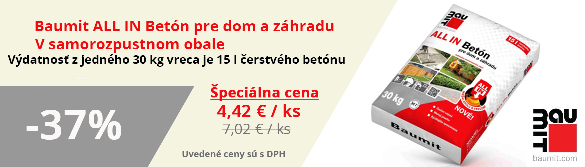 Baumit ALL IN Betón B20 pre dom a záhradu | Univerzálny betón 30kg